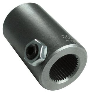 Borgeson Steering Coupler -Steel - 13/16"12 X 1" Smooth Bore - 313800