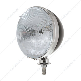United Pacific 7" Black Dietz Style Halogen Headlight - Sealed Beam - SS - A5022BSB