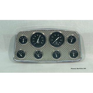 Phoenix Machine Works Stewart Warner Hollywood Style 8 Gauge Panel - Phoenix Machine Works - 365