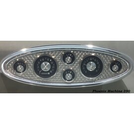 Phoenix Machine Works Hot Rod Lincoln 3 3/8" 6 Gauge Panel - PMW - 390