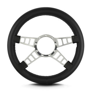 Lecarra Lecarra Mark 9 Track GT - Polished Frame - Thick Grip - 14" Steering Wheels