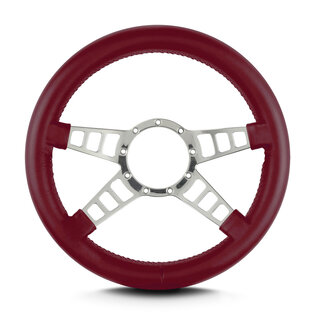 Lecarra Lecarra Mark 9 Track GT - Polished Frame - Thick Grip - 14" Steering Wheels