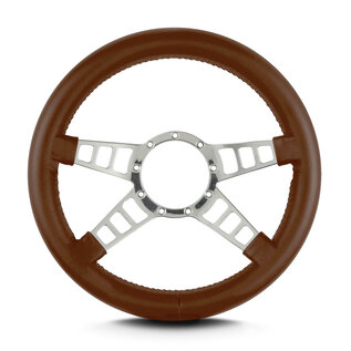 Lecarra Lecarra Mark 9 Track GT - Polished Frame - Thick Grip - 14" Steering Wheels