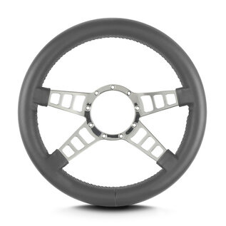 Lecarra Lecarra Mark 9 Track GT - Polished Frame - Thick Grip - 14" Steering Wheels