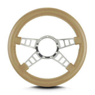 Lecarra Lecarra Mark 9 Track GT - Polished Frame - Thick Grip - 14" Steering Wheels