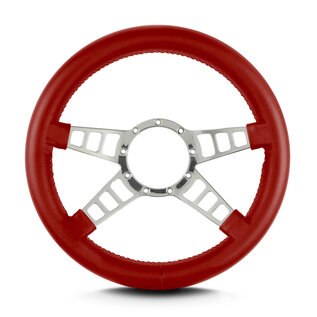 Lecarra Lecarra Mark 9 Track GT - Polished Frame - Thick Grip - 14" Steering Wheels