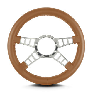 Lecarra Lecarra Mark 9 Track GT - Polished Frame - Thick Grip - 14" Steering Wheels