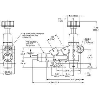 Wilwood Brakes Combination Proportioning Valve - 260-11179