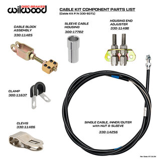 Wilwood Brakes Wilwood Brakes Parking Brake Cable Kit - 330-9371