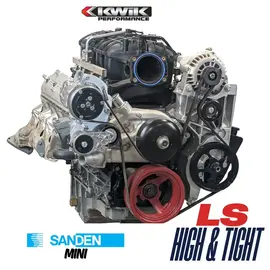 Kwik Performance Compact AC Bracket for Truck/LS3 Camaro Balancer - SD7B10 Compressor- K10700
