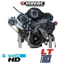 Kwik Performance AC/Alt/PS Brackets for L83/L86 Truck - 508/709 Compressor - Include Type II Pump - K10702