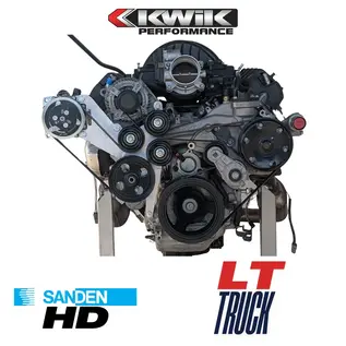 Kwik Performance AC/Alt/PS Brackets for L83/L86 Truck - 508/709 Compressor - Include Type II Pump - K10702
