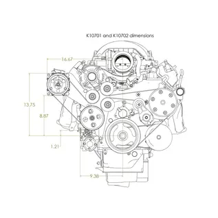 Kwik Performance AC/Alt/PS Brackets for L83/L86 Truck - 508/709 Compressor - Include Type II Pump - K10702