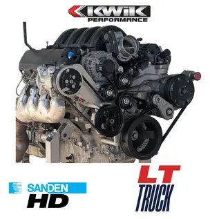 Kwik Performance AC/Alt/PS Brackets for L83/L86 Truck - 508/709 Compressor - Include Type II Pump - K10702