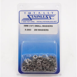 Totally Stainless 6MM Stainless Small Flat Washers - 8-2003