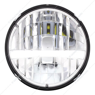 United Pacific Ultralit High Power 7" LED Headlight w/ Position Light Bar - White - 31459
