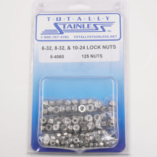 Totally Stainless 6-32, 8-32 & 10-24 Stainless Lock Nuts - 8-4060