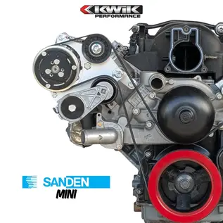 Kwik Performance LS Wide Mount Mini AC Bracket for Camaro F-Body (98-02)/GTO (04-06) Bracket - K10674