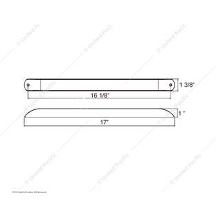 United Pacific 11 LED 17" Stop, Turn & Tail Light Bar - Red LED/Clear Lens  - 38469B
