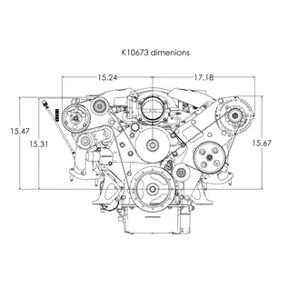 Kwik Performance LS Wide Mount Mini AC Bracket for Corvette Balancer (97-13) - K10673