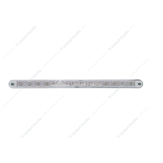 United Pacific 12" Auxiliary Strip Light w/ Bezel - Red LED/Chrome Lens - 39699