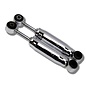 Pete & Jakes Shortie Shocks (chrome) (pair) - 2084-C