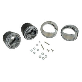 Vintage Air 1955-59 Chevrolet Pickup Chrome Louver Kit (Pair) - 492199