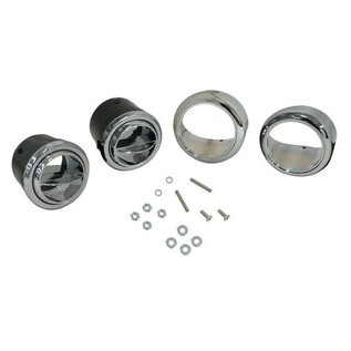 Vintage Air 1955-59 Chevrolet Pickup Chrome Louver Kit (Pair) - 492199