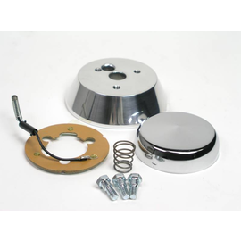 Ididit Steering Wheel Adaptor; 3 Bolt; Bell with Horn Chrome - 2209310020