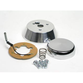 Ididit Steering Wheel Adaptor; 3 Bolt; Bell with Horn Chrome - 2209310020