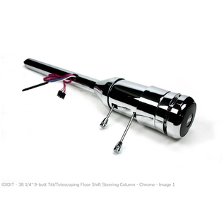 Ididit Universal 38 1/4" 9-bolt Tilt/Tele; Tilt Floor Shift; Chrome Plate - 1180350020