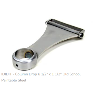 Ididit Column Drop - Ididit Old School - Steel -