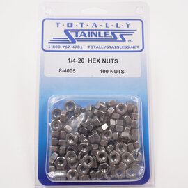 Totally Stainless Totally Stainless 1/4-20 Stainless Hex Nuts - 8-4005