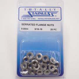 Totally Stainless Totally Stainless 5/16-18 Stainless Serrated Flange Nuts - 8-0544