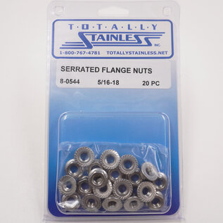 Totally Stainless 5/16-18 Stainless Serrated Flange Nuts - 8-0544