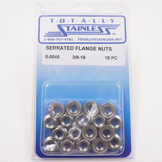 Totally Stainless 3/8-16 Stainless Serrated Flange Nuts - 8-0545