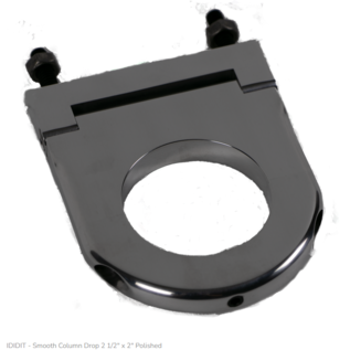 Ididit 2" hole Smooth Column Drop - Polished Aluminum