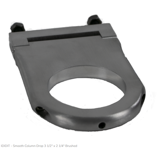 Ididit 2 1/4" hole Smooth Column Drop - Brushed Aluminum