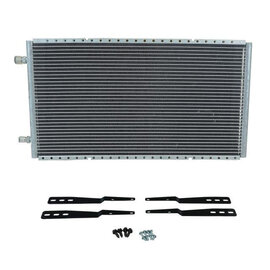 Vintage Air 14" x 25.5" Unpainted Horizontal Superflow Universal Condenser W/ Brackets - 037700