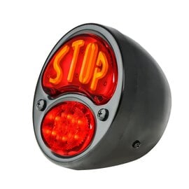 KNS Accessories 28-31 Ford "Stop" Tail Light - Black - RH - KA0043