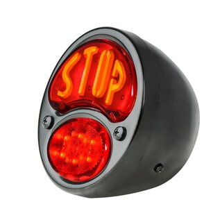 KNS Accessories 28-31 Ford "Stop" Tail Light - Black Housing - RH - KA0043