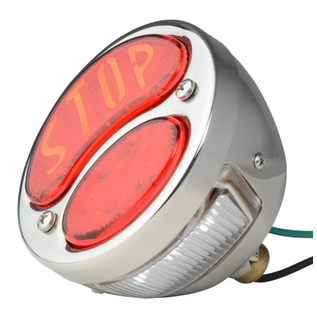 KNS Accessories 28-31 Ford "Stop" Tail Light - SS Housing - LH - KA0070