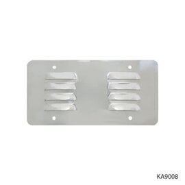 KNS Accessories License Plate Backing Cover - Louvered SS - KA9008