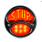 KNS Accessories 28-31 Ford "Stop" Tail Light - Black Housing - LH - KA0042
