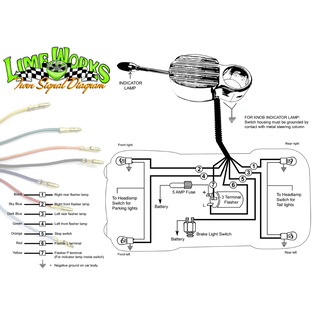 Limeworks Turn Signal - Art Deco - 1.5" Diameter - TS112AD