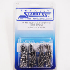 Totally Stainless 10-32 Stainless Assorted Button Head Machine Screws - 8-4527