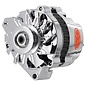 Powermaster Performance Alt GM CS130 Chrome 140A 1V Pulley Offset Left Mtg 1-Wire or OE Hookup - 378611