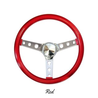 Mooneyes 13.5" California Metal Flake: 3-Hole Spoke Steering Wheel