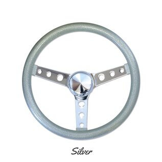 Mooneyes 13.5" California Metal Flake: 3-Hole Spoke Steering Wheel