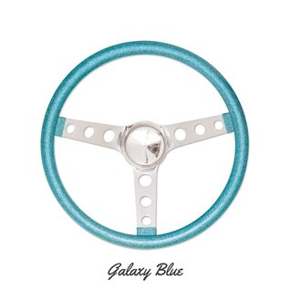 Mooneyes 13.5" California Metal Flake: 3-Hole Spoke Steering Wheel